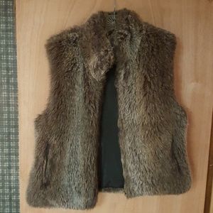 Faux fur reversable vest